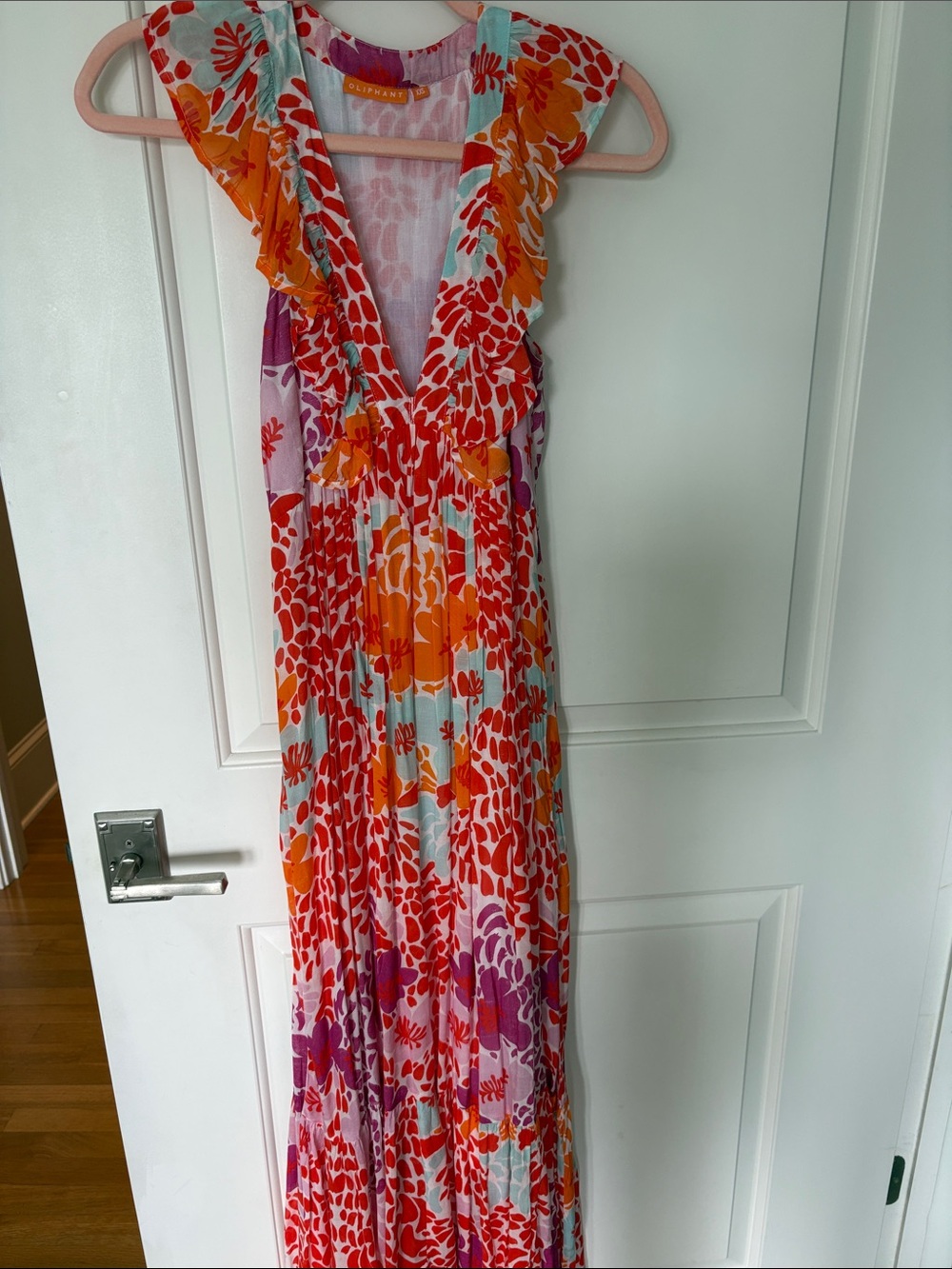 Oliphant women’s maxi dress with ruffle